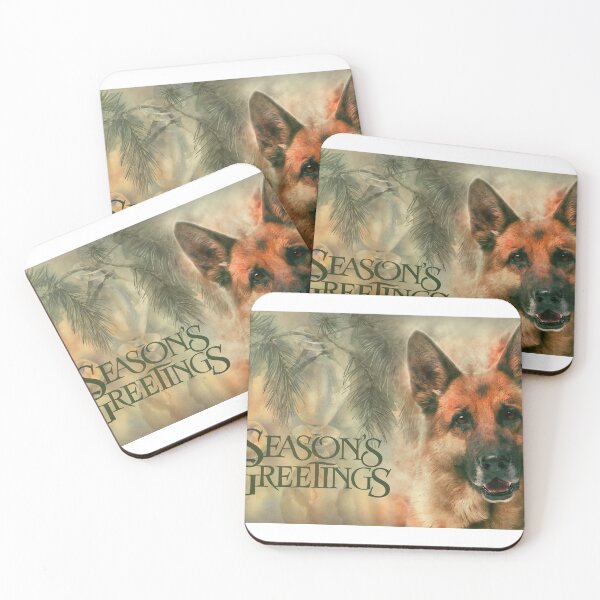 Item preview, Pastor Alemán - GSD Saludos de la temporada designed and sold by k9printart.