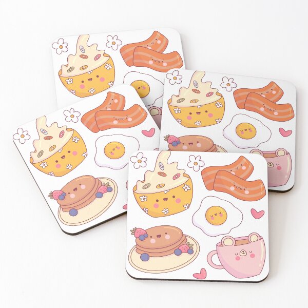 Item preview, Kawaii breakfast,egg,bacon,cereal, pancakes  designed and sold by jullypaivadraws.