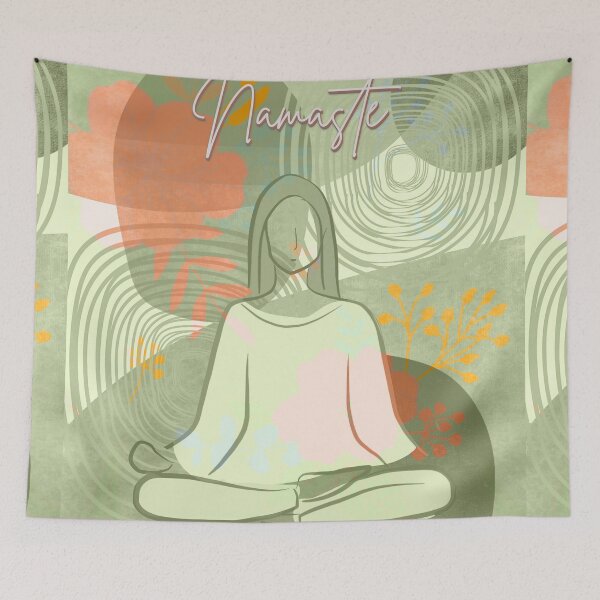 Item preview, Namaste yoga relaxing boho artwork  designed and sold by TipTopTapo.