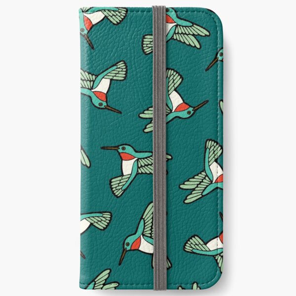Hummingbird Pattern iPhone Wallet