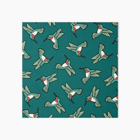 Hummingbird Pattern Art Board Print