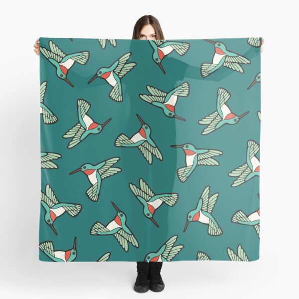 Hummingbird Pattern Scarf