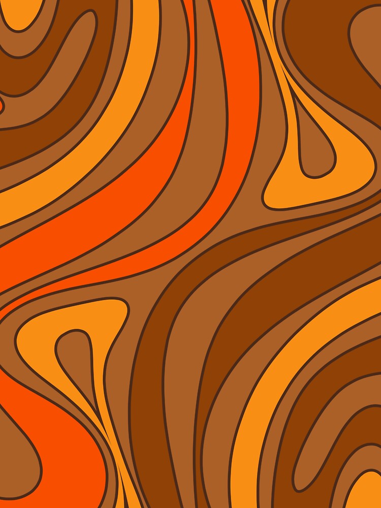 Orange and Brown 70's Groovy Shirt Orange and Brown 70's Groovy Shirt