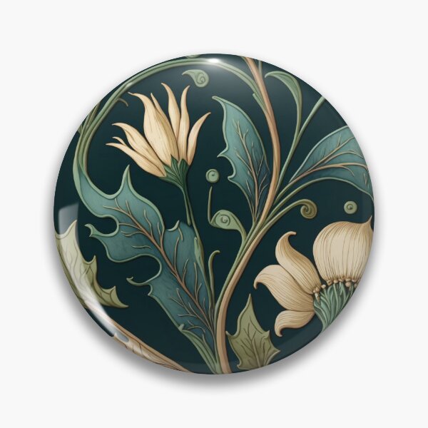 Item preview, Floral Garden Botanical Print Black Background designed and sold by FloralFancy.