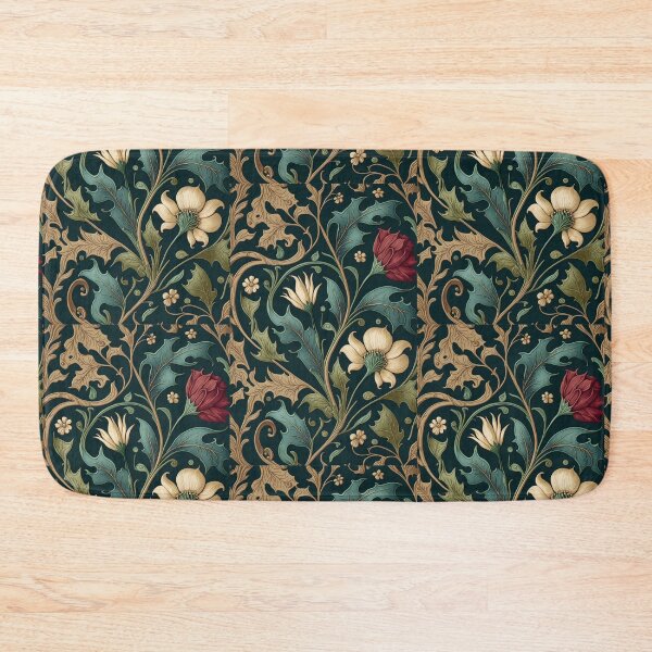 Item preview, Floral Garden Botanical Print Black Background designed and sold by FloralFancy.
