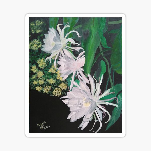 Item preview, Queen of the Night Blossoms, Prints of an Acrylic Painting by Richard JV Flaim designed and sold by RJFlaimDesigns.