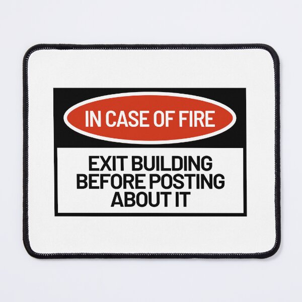 Item preview, in case of fire exit building before posting about it designed and sold by razixx.