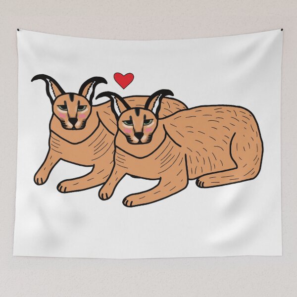 Item preview, Big Floppa Caracal Lesbian Couple In Love designed and sold by Softsi.