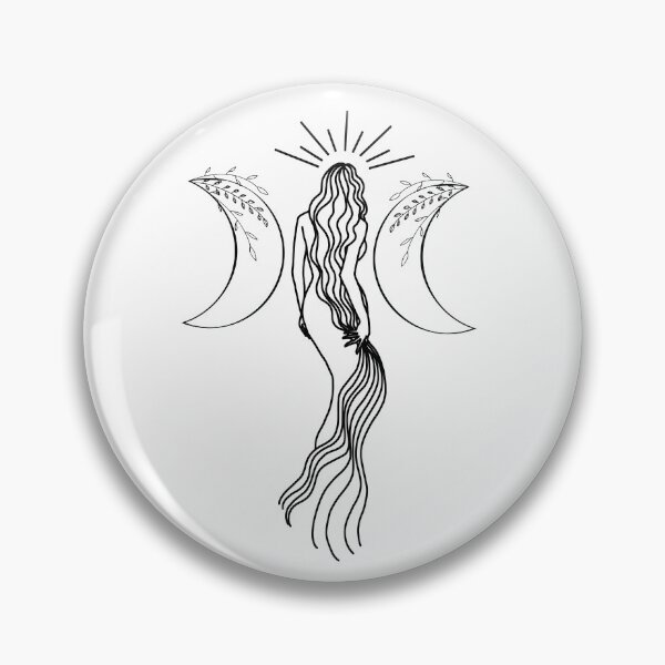 Item preview, Triple Moon Goddess - A spiritual illustration designed and sold by Annalee Beer.