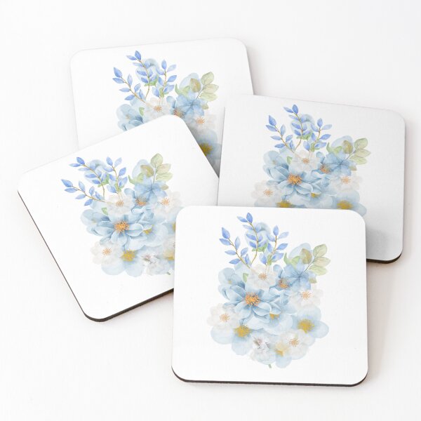 Item preview, Flower Arrangements Beautiful Blue and White Blooming Spring Flowers, Blue And White Blossoms, Pastel Blue Aesthetic Blossom Flower designed and sold by Flowerartlovers.