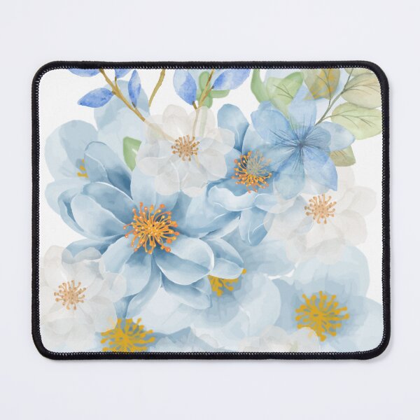 Item preview, Flower Arrangements Beautiful Blue and White Blooming Spring Flowers, Blue And White Blossoms, Pastel Blue Aesthetic Blossom Flower designed and sold by Flowerartlovers.