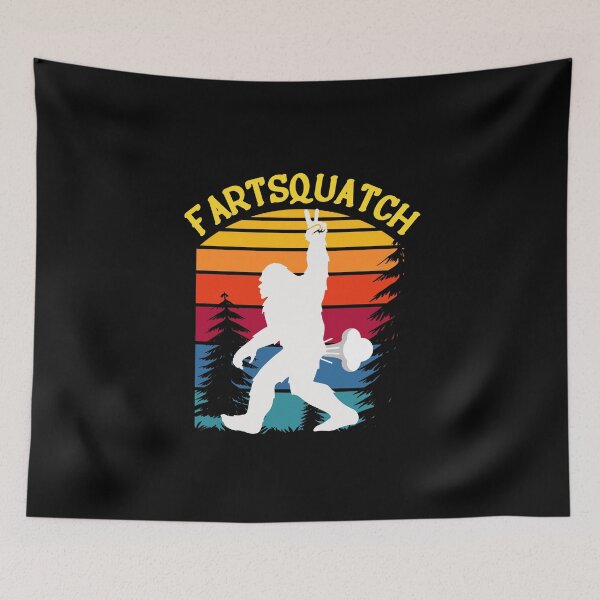 Item preview, Cool Funny Vintage Sunset Bigfoot - Fartsquatch designed and sold by laiwole.