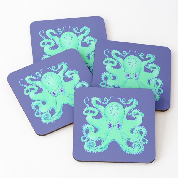 Item preview, Colorful Turquoise Octopus Sea Monster  designed and sold by LaRoach Digital Arts.