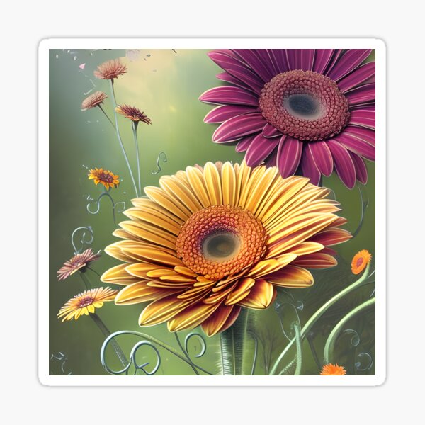 Gerbera Daisy Stickers