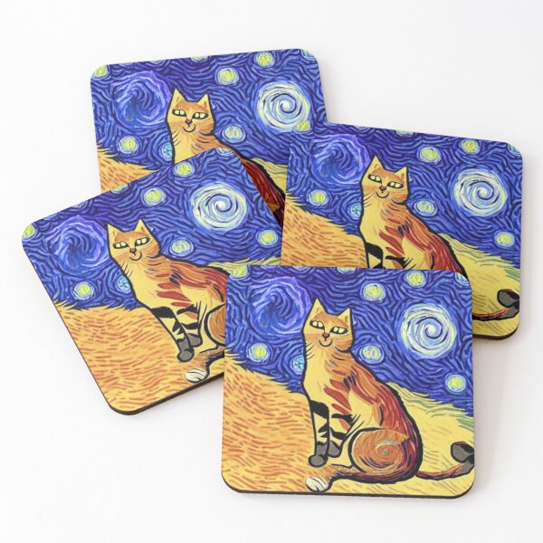 Item preview,  Cat Van Gogh Style #10 designed and sold by cardia1991.