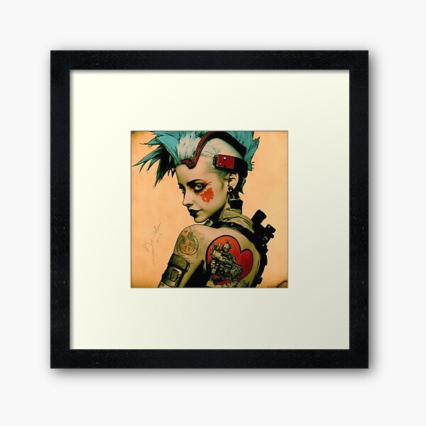 Bad Girl Tale Teller Club Orchestra Art by iServalan CDM Music Tracks and Book Illustrations  Framed Art Print