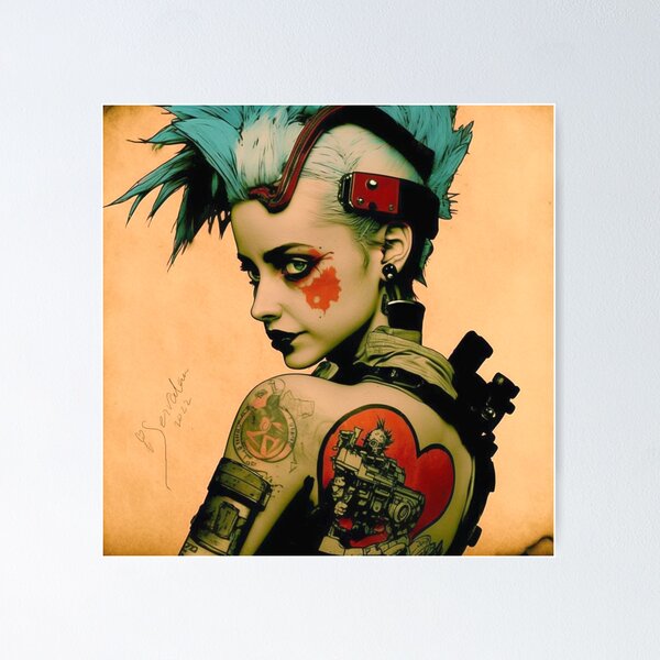 Bad Girl Tale Teller Club Orchestra Art by iServalan CDM Music Tracks and Book Illustrations  Poster