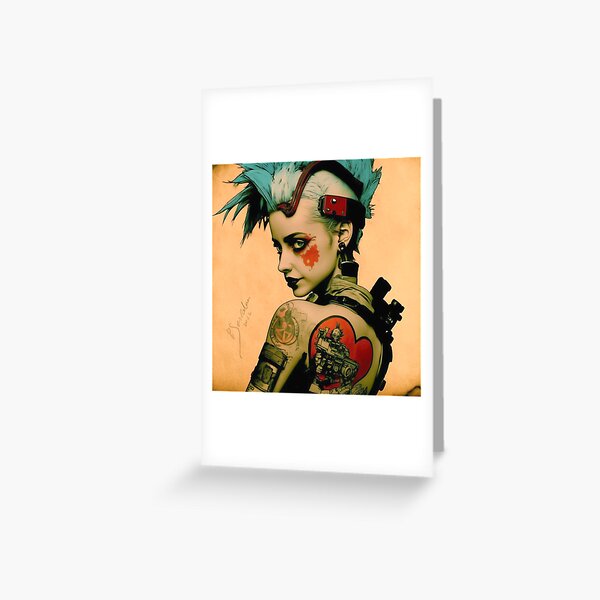 Bad Girl Tale Teller Club Orchestra Art by iServalan CDM Music Tracks and Book Illustrations Greeting Card
