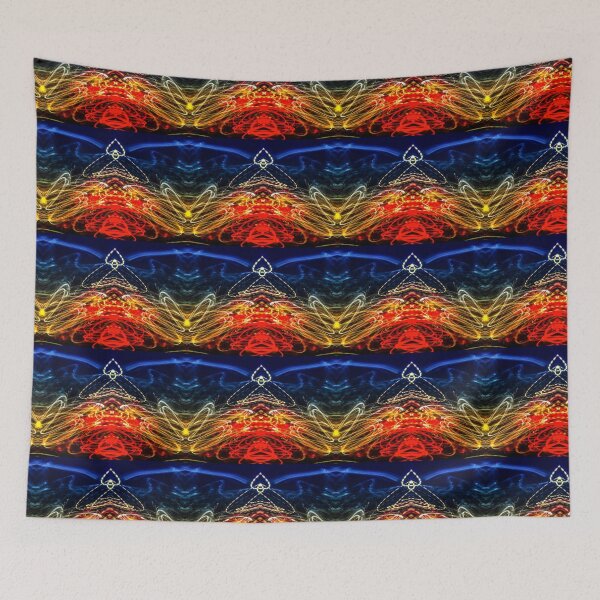Item preview, Lightpainting Abstract Symmetry UFA Prints #1 designed and sold by NeonAbstracts.