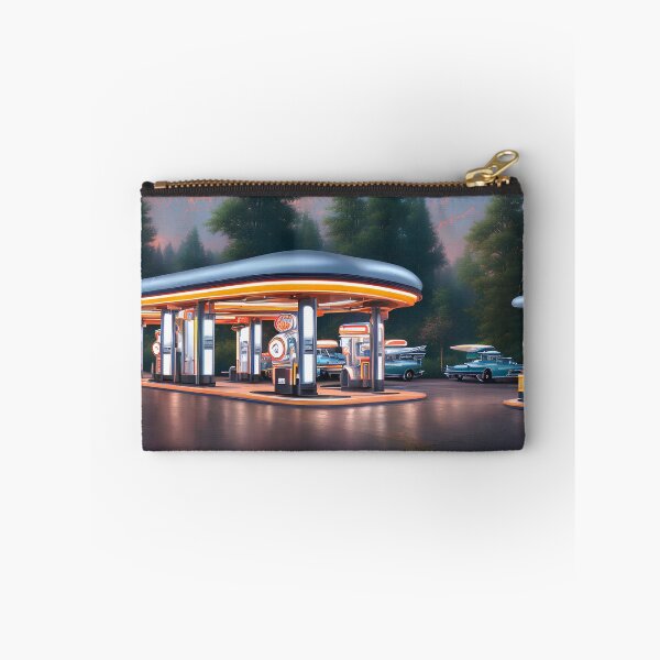Item preview, Retro Gas Station Digital Art designed and sold by ArtsyWishesShop.