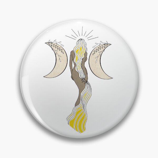 Item preview, Triple Moon Goddess - A spiritual illustration designed and sold by Annalee Beer.