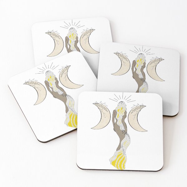 Item preview, Triple Moon Goddess - A spiritual illustration designed and sold by Annalee Beer.