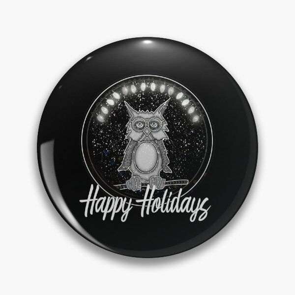 Item preview, Happy Holidays... Owls.. Grey. designed and sold by AtelierFafard.