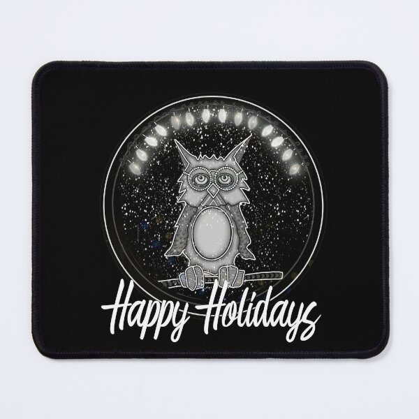 Item preview, Happy Holidays... Owls.. Grey. designed and sold by AtelierFafard.