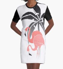 Flamingo Graphic T-Shirt Dress