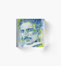 NIKOLA TESLA - watercolor portrait.7 Acrylic Block
