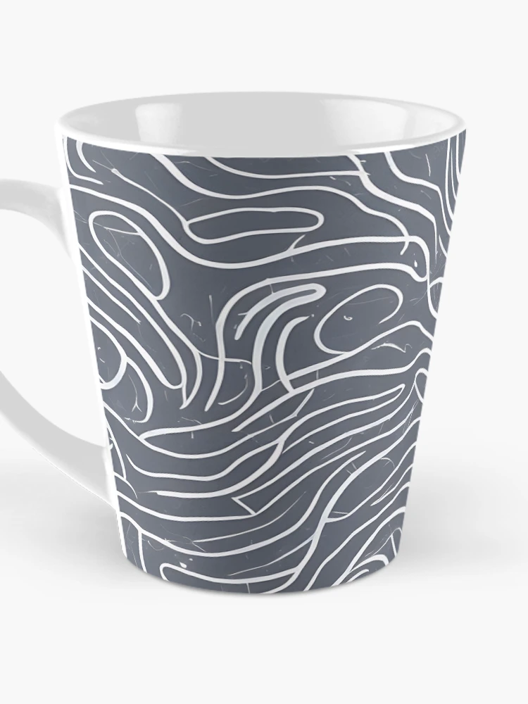 Thumbnail 3 of 4, Coffee Mug, "Abstract Waves" Pattern Design designed and sold by Litheon.