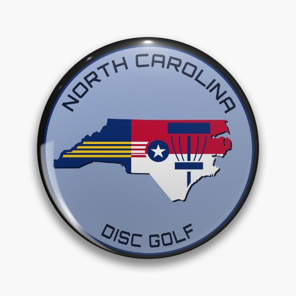 Item preview, North Carolina Disc Golf - State Shape with Flag designed and sold by Willz Designz.