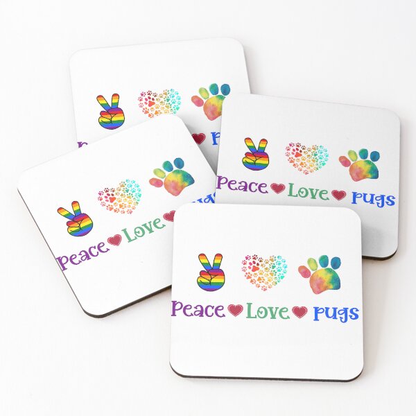 Item preview, Peace Love and canines  Peace love and pugs. Peace Love and poochs designed and sold by Doggymadness.