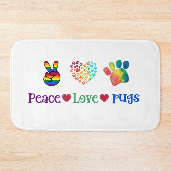 Item preview, Peace Love and canines  Peace love and pugs. Peace Love and poochs designed and sold by Doggymadness.