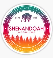 Shenandoah National Park Virginia Emblem VA Souvenirs Sticker