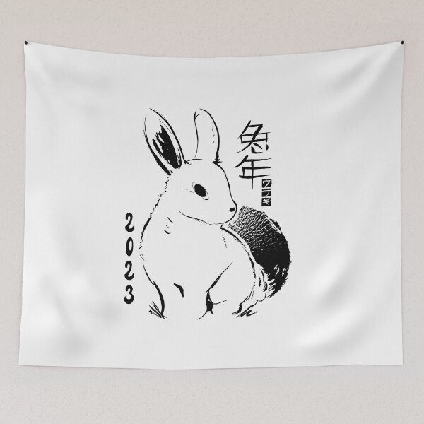 Item preview, year of the rabbit 2023 zodiac, Chinese New Year, Japanese  designed and sold by GulQari.