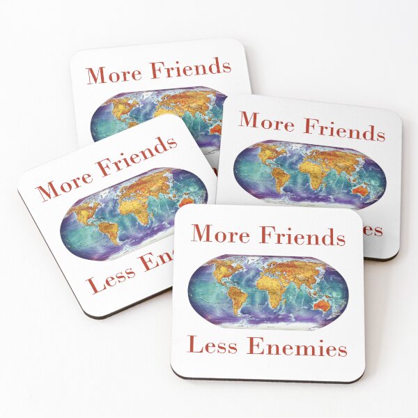 Item preview, More Friends Less Enemies  designed and sold by CrankyOldDude.