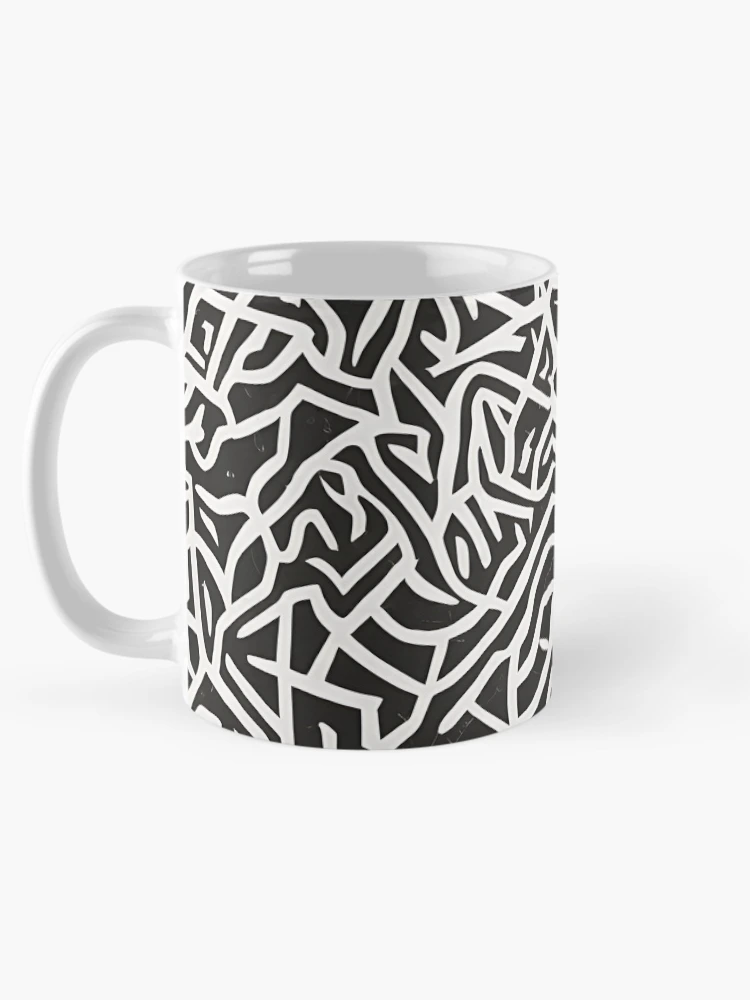 Thumbnail 5 of 6, Coffee Mug, "Monochromatic Magic" Pattern Design  designed and sold by Litheon.
