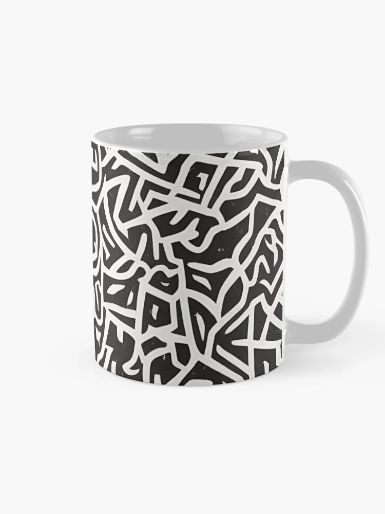 Thumbnail 3 of 6, Coffee Mug, "Monochromatic Magic" Pattern Design  designed and sold by Litheon.