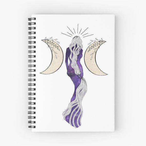Item preview, Triple Moon Goddess - A spiritual illustration designed and sold by Annalee Beer.
