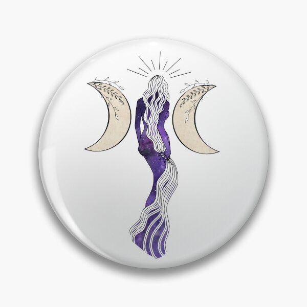 Item preview, Triple Moon Goddess - A spiritual illustration designed and sold by Annalee Beer.