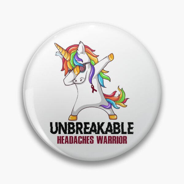 Item preview, Headaches Awareness - Unicorn Headaches Warrior Ribbon UNBREAKABLE designed and sold by Fernandezf.