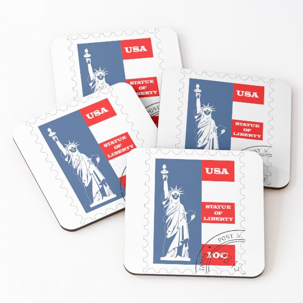 Aperçu de l'œuvre Timbre postal USA Statue de la Liberté créée et vendue par Divas ⭐⭐⭐⭐⭐.