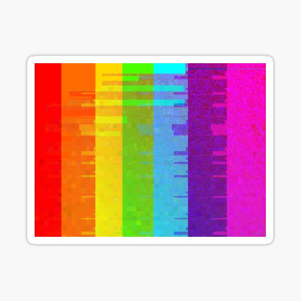 Glitchy Rainbow Sticker