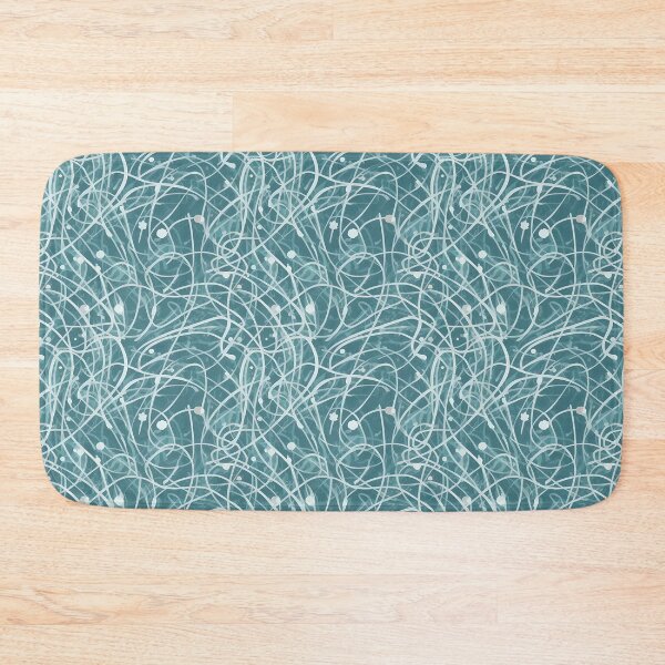 Item preview, "Blue Lines and Circles Sticker" Pattern Design  designed and sold by Litheon.