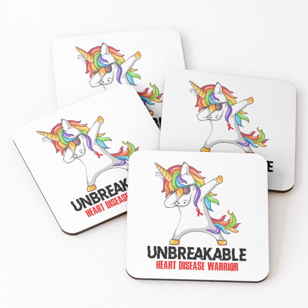 Item preview, Heart Disease Awareness - Unicorn Heart Disease Warrior Ribbon UNBREAKABLE designed and sold by Fernandezf.