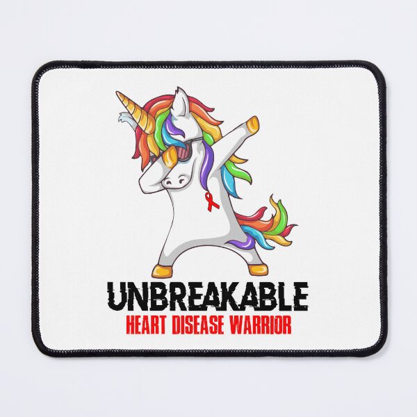 Item preview, Heart Disease Awareness - Unicorn Heart Disease Warrior Ribbon UNBREAKABLE designed and sold by Fernandezf.