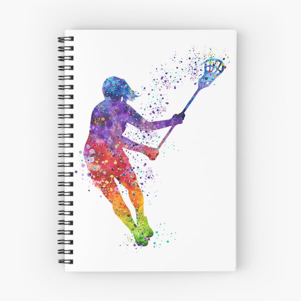 Item preview, Lacrosse Girl Player Watercolor Silhouette Painting designed and sold by LotusGifts.
