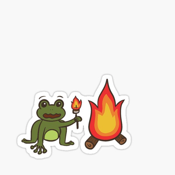 Frog Campfire Stickers for Sale