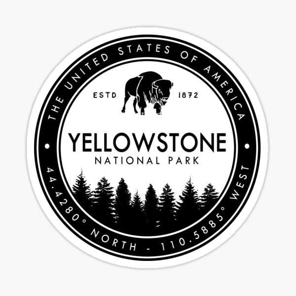 Yellowstone National Park Wyoming Montana Idaho Emblem Souvenirs Sticker